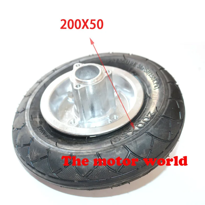 

1 шт. шина для электрического скутера с Ступицей Колеса 8 дюймов, шина для скутера 200x50, электрический автомобиль, пневматическая шина из алюм...