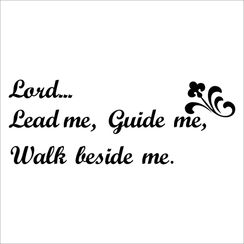 Lead me guide walk рядом со мной Виниловые наклейки-цитаты на стену для гостиной