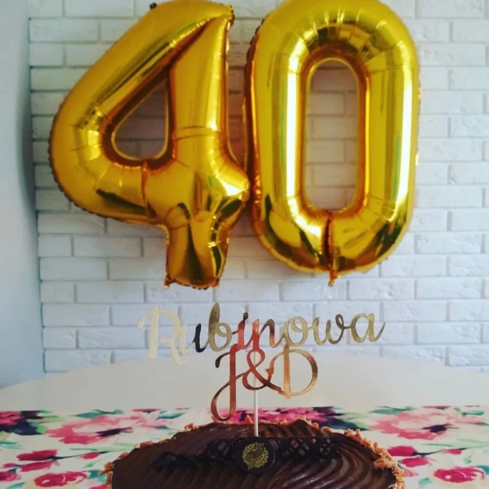 2 шт 30/40 дюймовые шары с гелием из розовой фольги цифрами 18 20 25 30 50 лет аксессуары