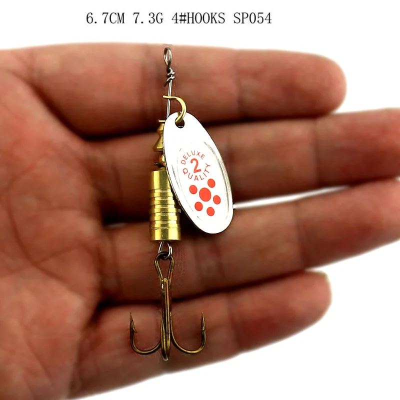 SP054-1 Hengjia жесткий металлические Spinnerbaits лезвие блестки прикормы Spinner ложки приманки PESCA рыболовные снасти с Крючки - Цвет: SP054-1