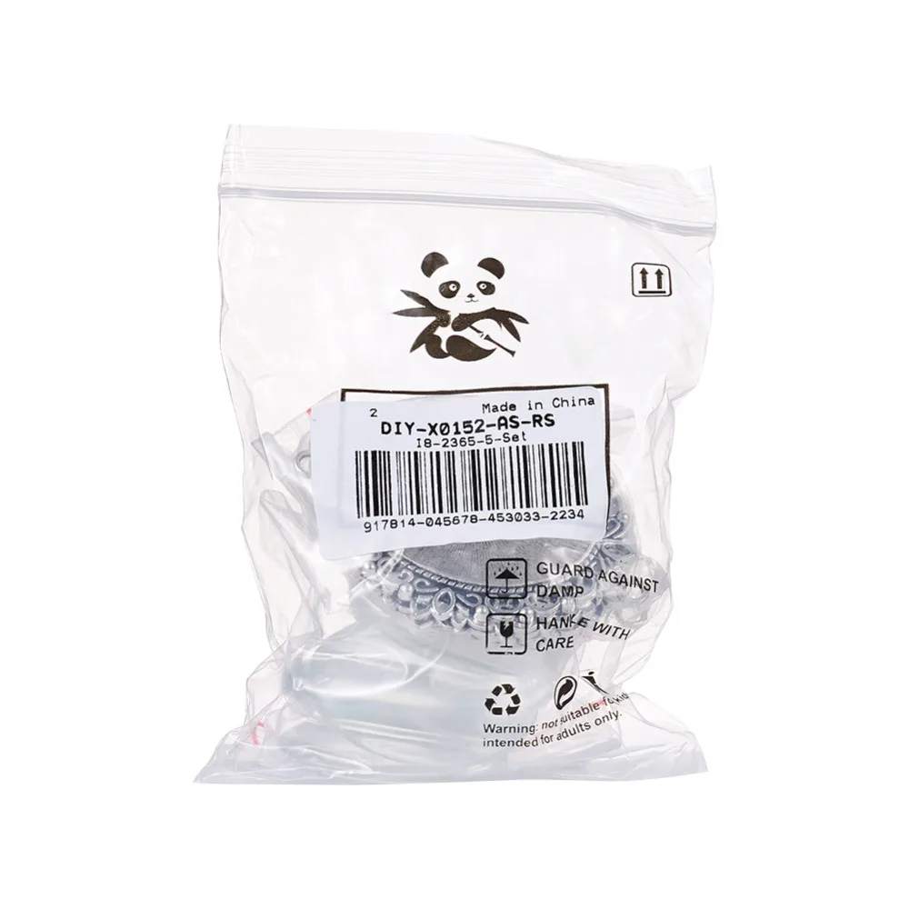 

5 sets 61x48mm Clear Oval Glass Cameo Cabochon Settings Base Transparent Dome Pendant DIY Jewelry Findings & Components Vintage