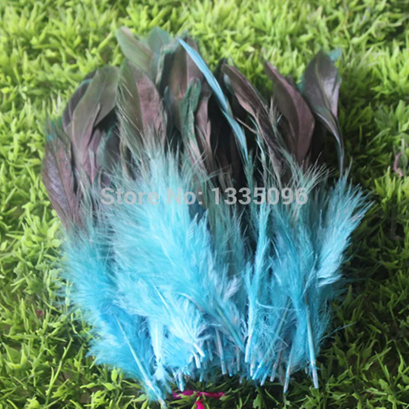 100 шт. натуральные петушиные перья небесно голубого цвета 15 20 см|feather balls for