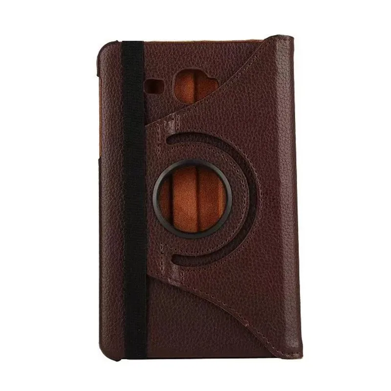 Brown 360 Вращающийся чехол для samsung Galaxy Tab A 7,0 T280 T285 SM-T280 SM-T285 из искусственной кожи чехол раскладной стенд Смарт Cove - Цвет: Brown