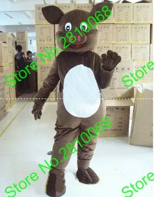 Make EVA материал шлем темно коричневый поросенок талисман костюмы мультфильм