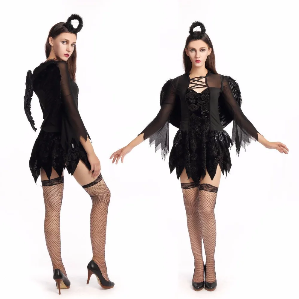 Новинка 2020 костюм ночного ангела дьявола Хэллоуина косплей для ролевых игр