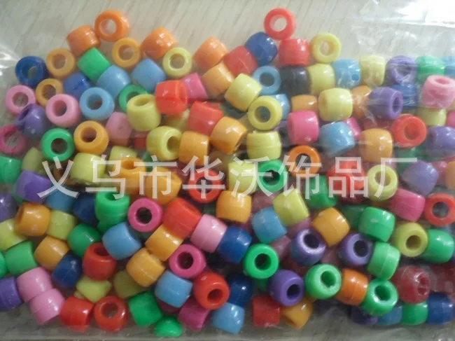 Yiwu barrel bead manufacturers long-term spot wholesale price of non-toxic green plastic bucket beads large favorably |