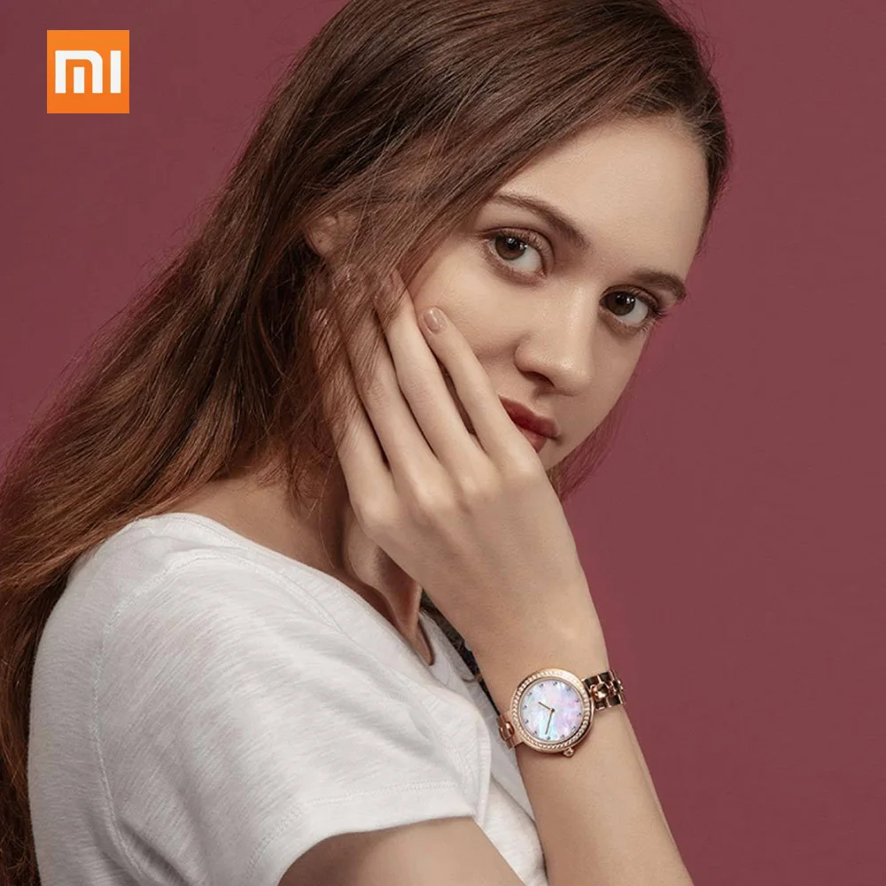 Xiaomi TwentySeventeen Кристалл кварцевые наручные часы для женщин 64 искусственный камень наручные часы Дамская мода подарок на день Святого Валентина