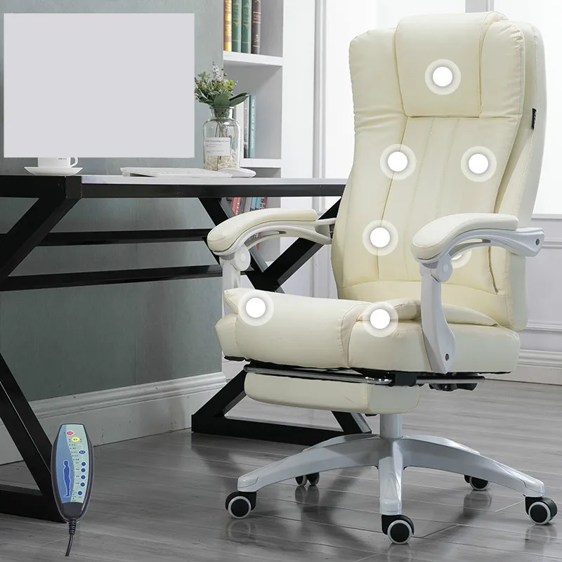 Кресло компьютерное массажное офисное тканевое для отдыха вращающееся