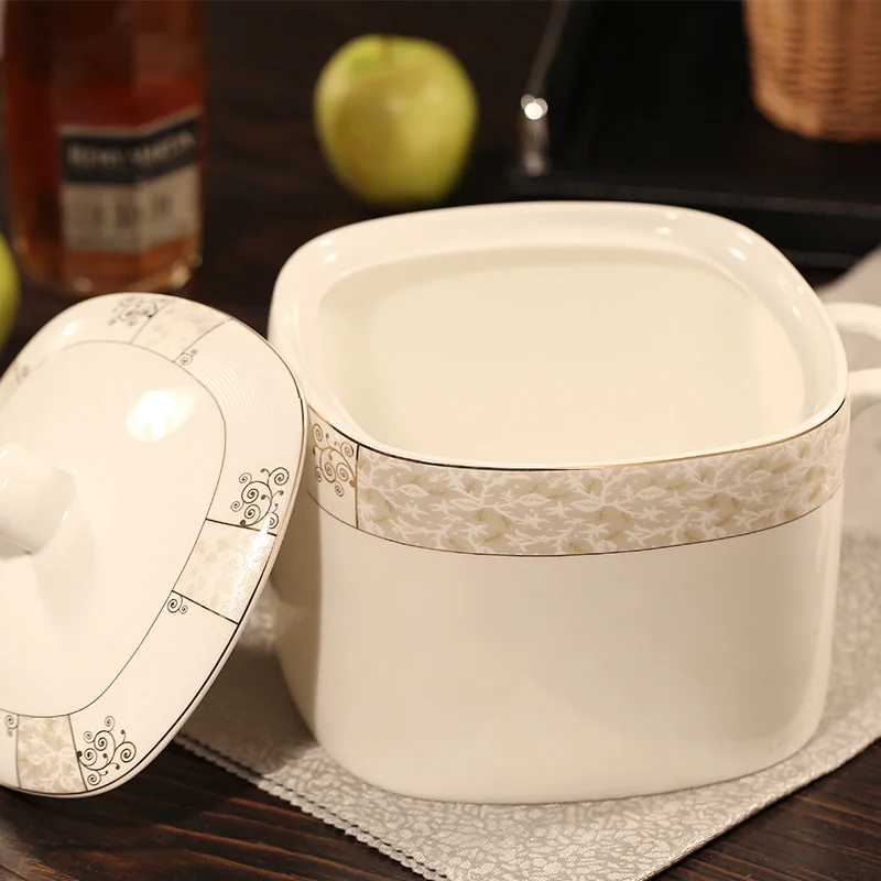 

56 head of European bone garland dishes dish tableware disposable tableware tableware wedding gift box