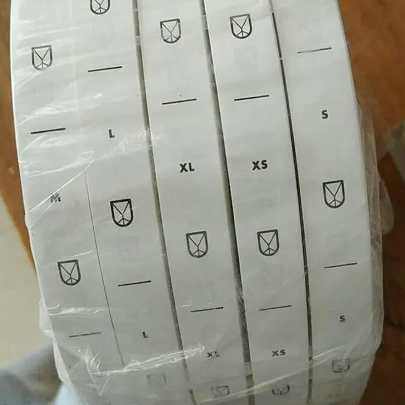 Этикетки с нанесением логотипа на заказ белая лента покрытием этикетки размеров