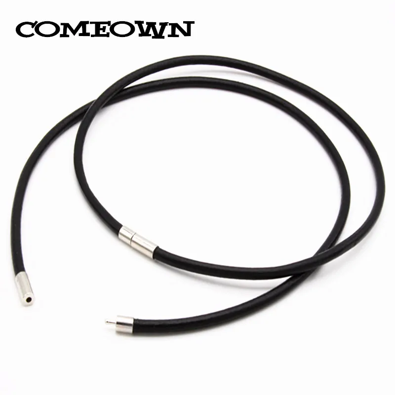 COMEOWN 10 шт. 4 мм (12-30 дюймов) черная пряжка кожаный шнур ожерелье для женщин сделай