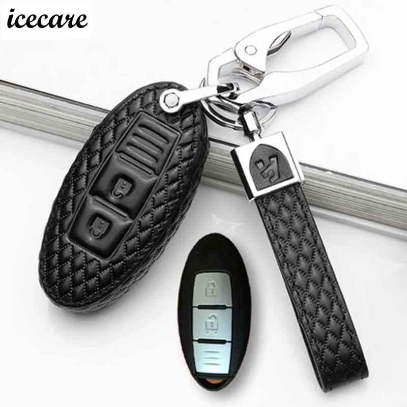 

Чехол для автомобильного ключа из натуральной кожи для Nissan Altima Maxima автомобильные аксессуары 4 кнопки дистанционного ключа без логотипа