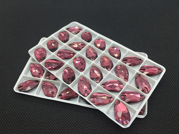 Burgundy Ссылка 2: 7x12 мм 10.5x18мм~ 17x28 мм капелька Flatback пришить на Стразы стеклянные бусины, швейные пуговицы для шитья-на камне - Цвет: Burgundy
