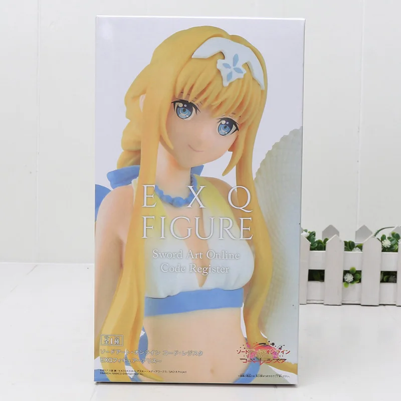 box 14989 14cm EXQ фигурка аниме Sword Art Online Yuuki Asuna Kirigaya Kazuto SAO Kirito купальник Ver. hot Girl ПВХ фигурка игрушка - Цвет: box 14989 14cm