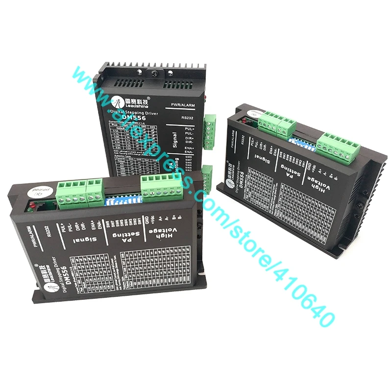 

Free shipping 3 pieces Leadshine DM556 DSP Digital Stepper Drive with Max 50 V Input Voltage and Max 5.6A Output Current