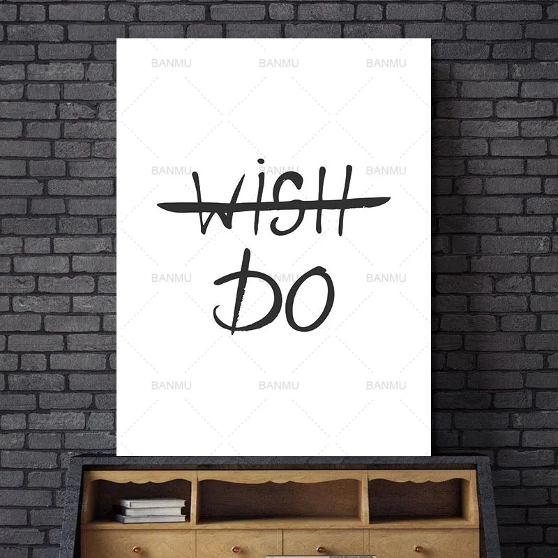 Wish Do Quote Холст Искусство Печать постер настенные фотографии для детской комнаты