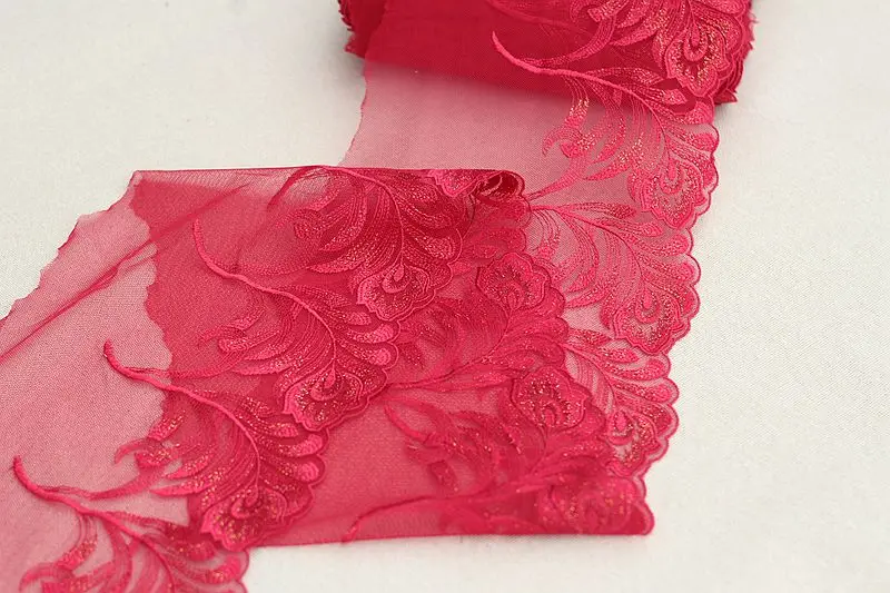2 ярда кружевной отделки вышитые цветы кружевная ткань 7 49 дюйма в ширину DIY