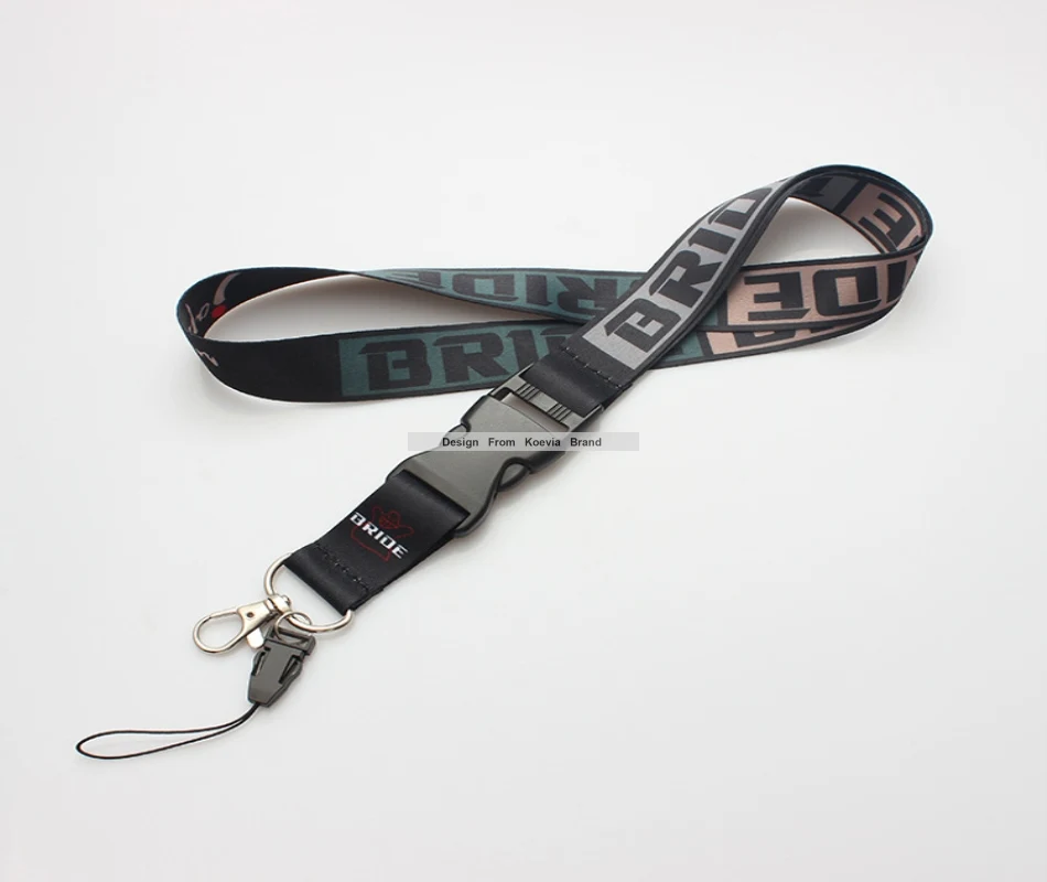 

Custom 1 inch Detachable Buckle Black Lanyards Discount Cheap Design Personalized Print Gift Neck Lanyards Sports Race Strap