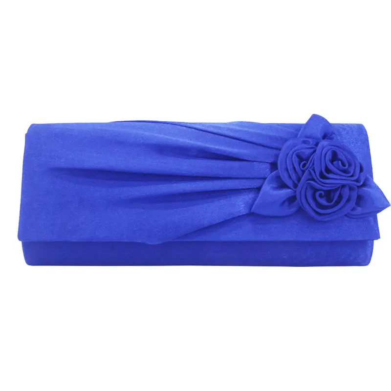 Royal Blue Модная женская вечерняя сумочка-клатч, кошелек, атласная сумочка на выпускной, свадьбу, сумочка с цепочкой, Женская атласная сумочка на выпускной, сумочка для невесты - Цвет: Royal Blue