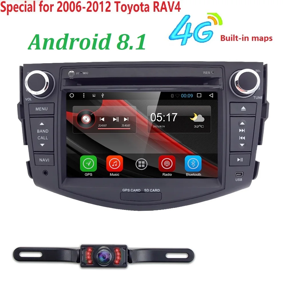 Android 8 1 автомобильный мультимедийный плеер стерео для TOYOTA RAV4 DVD/Bluetooth/Радио/аудио