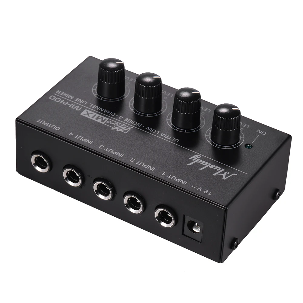 Muslady MX400 4 канала Mxing консоли ультра компактный низкий Шум каналов линии моно аудио