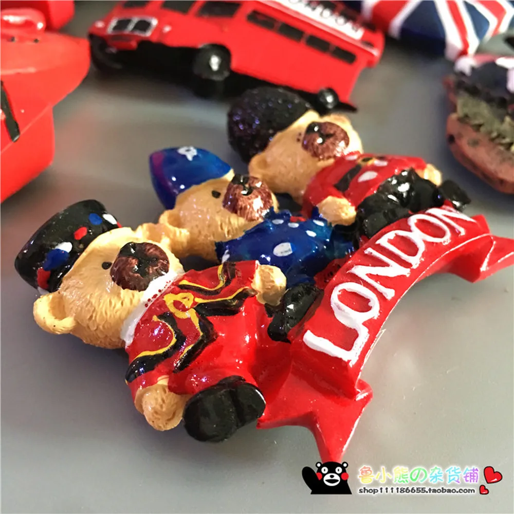 3D магниты на холодильник британский туристический сувенир мультфильм медведь