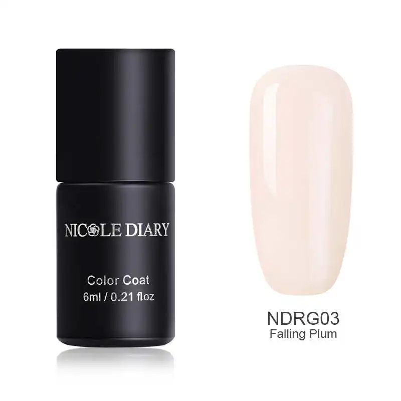 NDRG03 NICOLE DIARY, розовое золото, гель для ногтей, блестящий Светодиодный УФ-гель, для маникюра, блестки, отмачиваемый Гель-лак для ногтей, Полупостоянный Гель-лак - Цвет: NDRG03