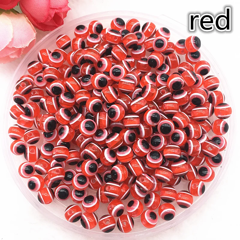 Бусины разделители из красной смолы для изготовления ювелирных изделий 50 шт. 6 мм