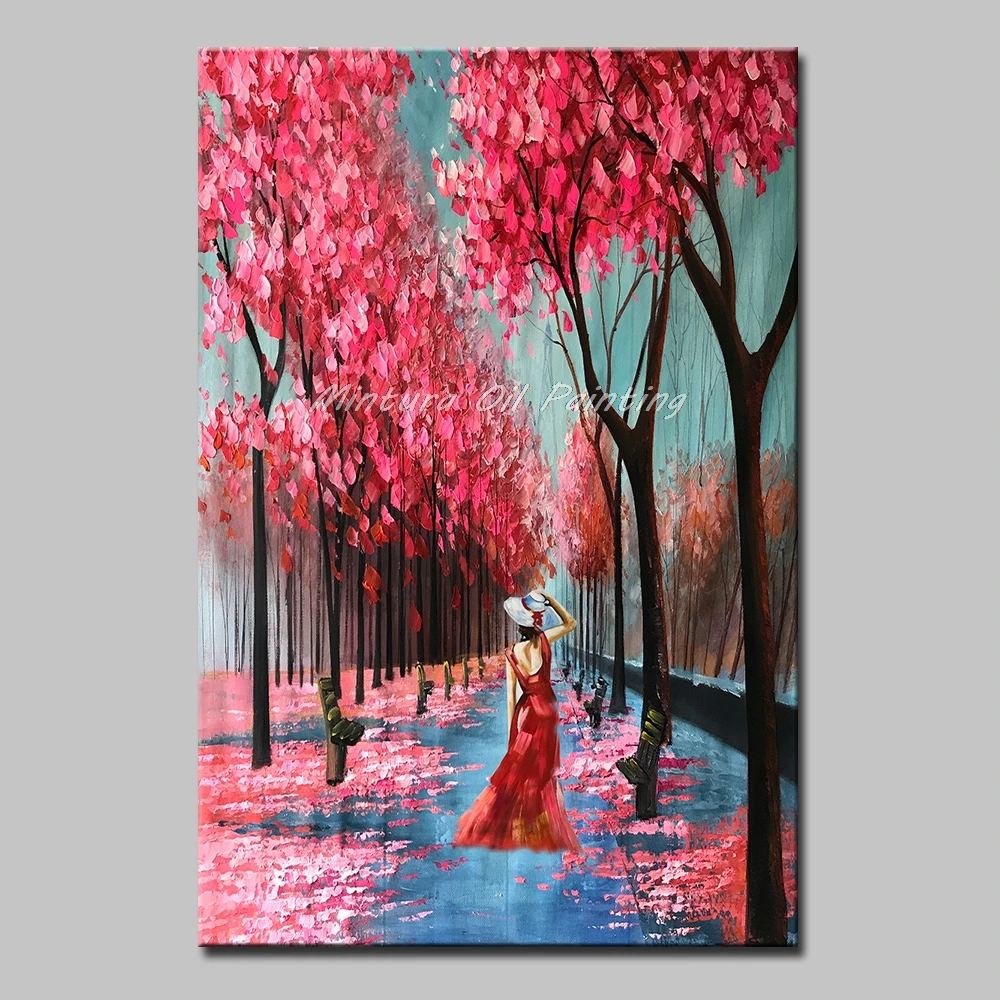 MT161213 Mintura Art, новинка, ручная роспись, нож, пейзаж, картина маслом на холсте для гостиной, домашний декор, Настенная картина, картины на холсте - Цвет: MT161213