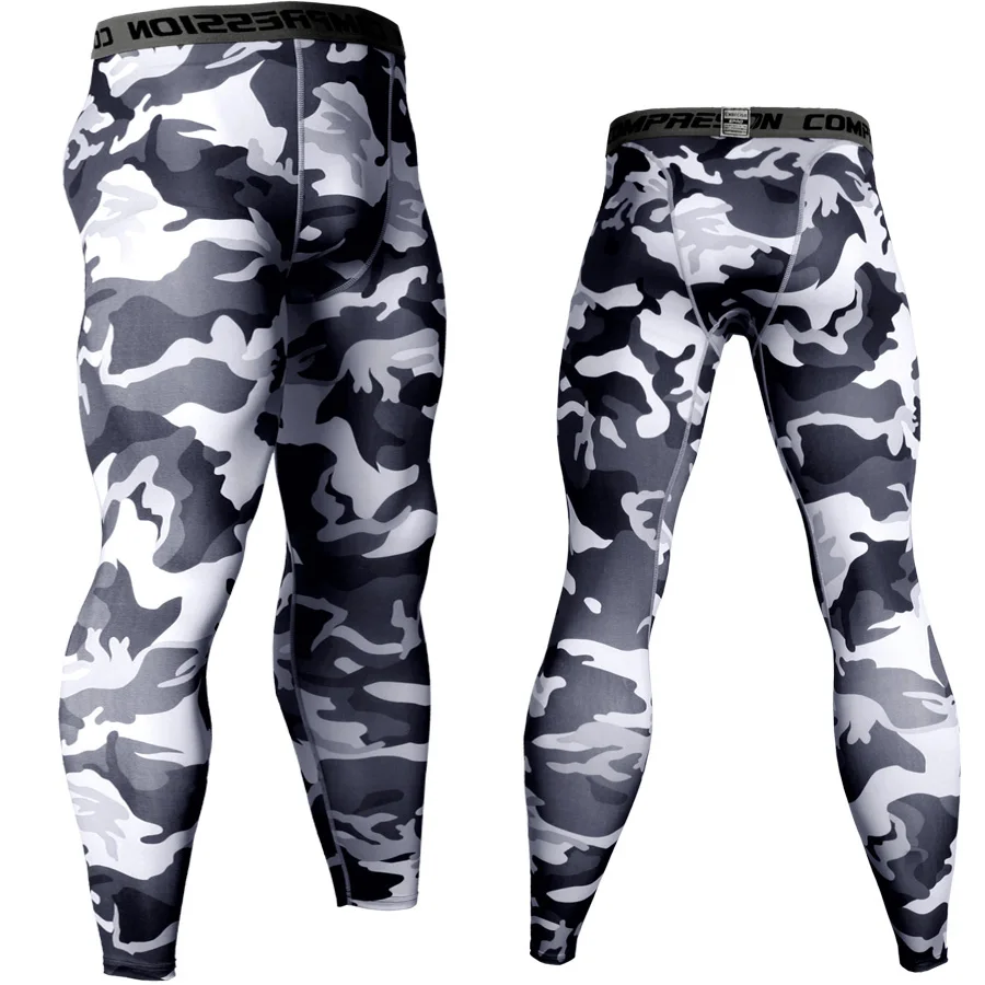 pants Компрессионный комплект мужские камуфляжные спортивные Леггинсы мужские rashgarda mma с длинными рукавами футболка muscle гимнастическая майка Велоспорт спортивный костюм - Цвет: pants
