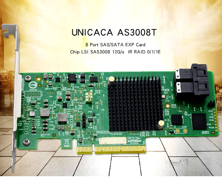 AS3008T LSI sas3008 9300-8I sas и sata Плата расширения 12 Гбит/с PCIe3.0 X8