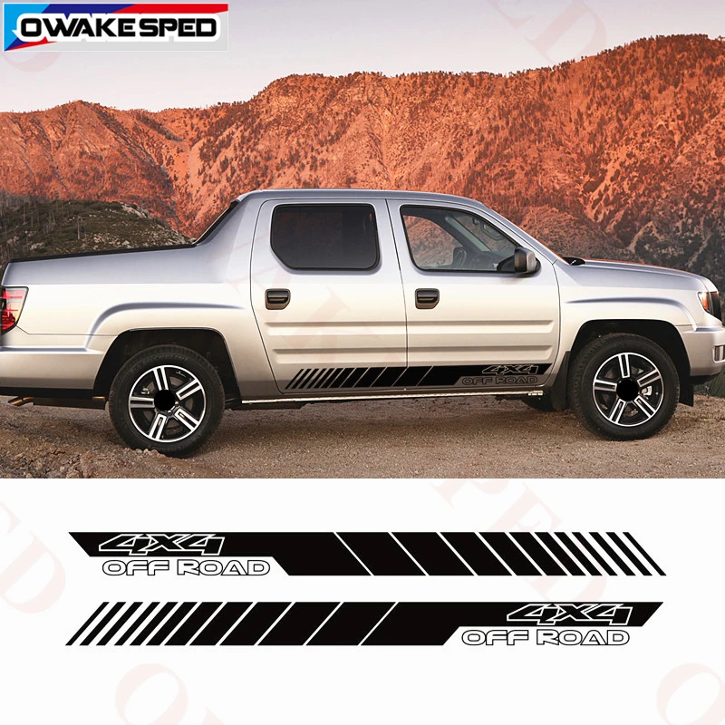 Спортивные полосы виниловые наклейки для Honda Ridgeline OFF ROAD 4X4 графика автомобильная