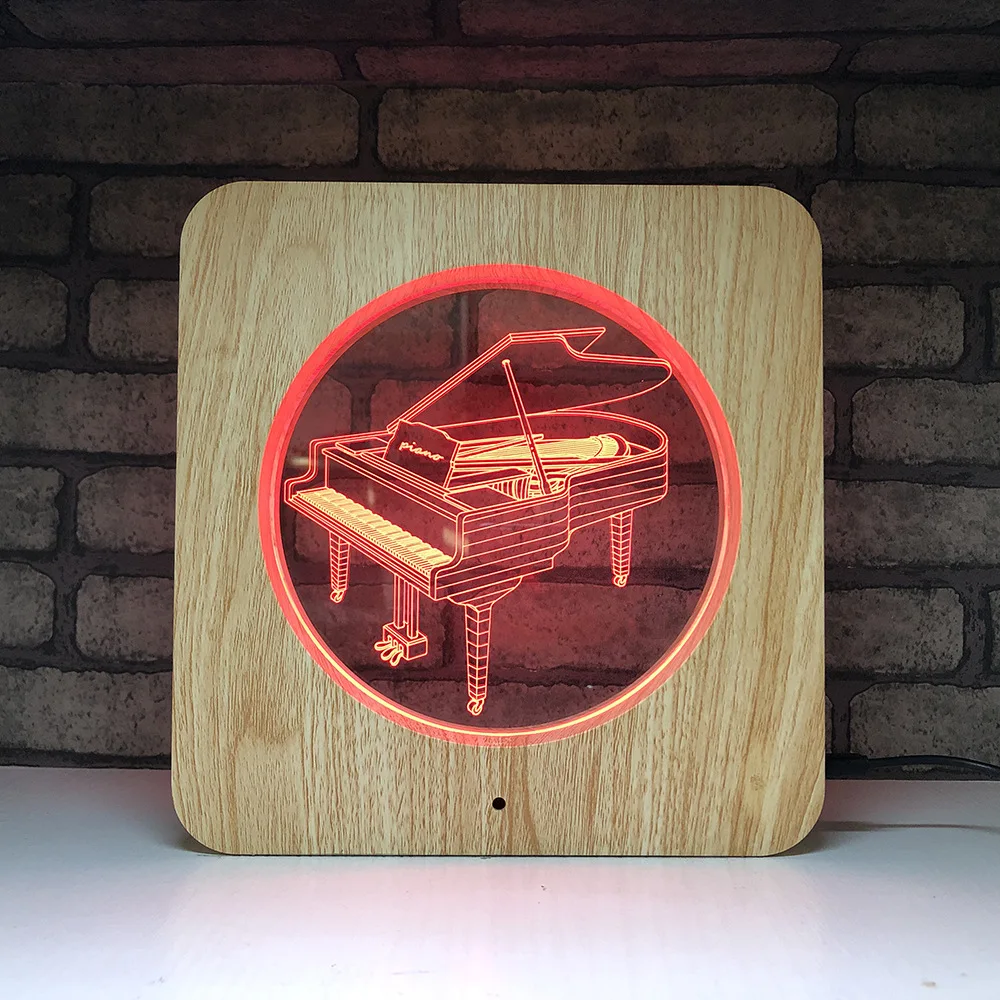 Новый светодиодный 7 цветный ночник креативный продукт Новинка 3D стерео свет