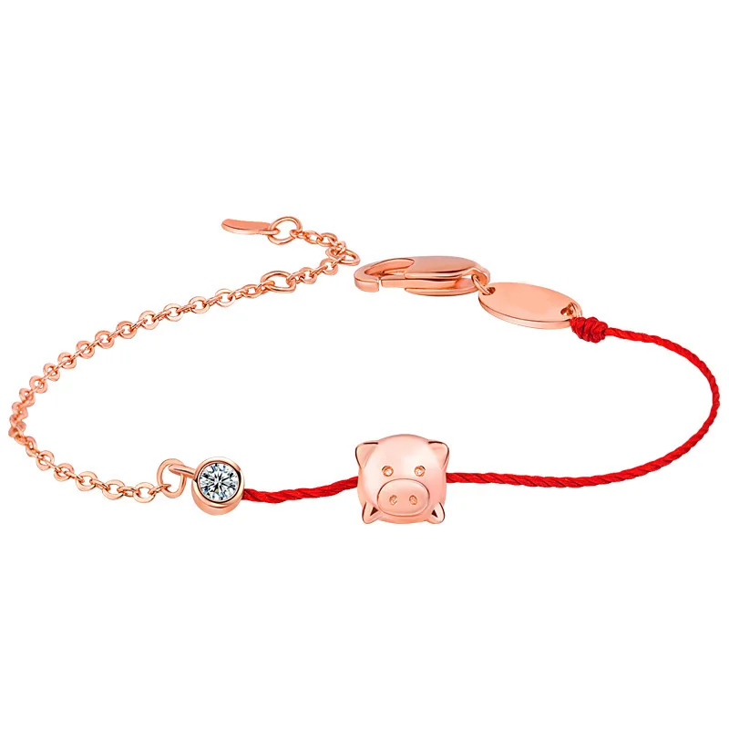 2019 модные аксессуары Браслеты Lucky Pig красные звено веревки браслеты цепочки для