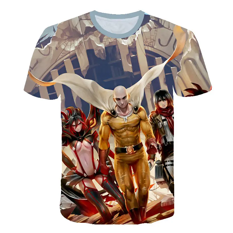 Новая модная футболка ONE PUNCH MAN, толстовки, аниме ONE-PUNCH Man, футболка с 3D рисунком, Мужская футболка, Genos Saitama, летние футболки для косплея