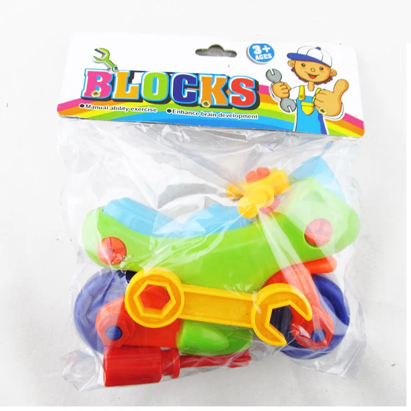 DIY Disassembling Jigsaw Building Assembled Toys Children's Blocks Toy With Tool Clamp Screwdriver Educational Kids | Игрушки и
