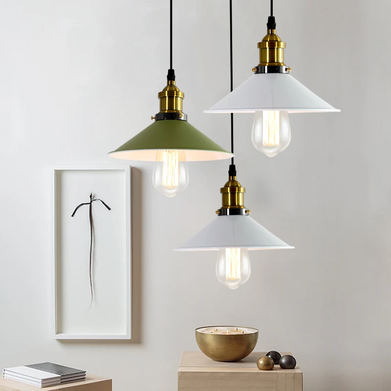 

E27 Edison Bulb Light Fixture Nordic chandelier restaurant retro industrial style iron shade cafe hot pot restaurant bar lamps