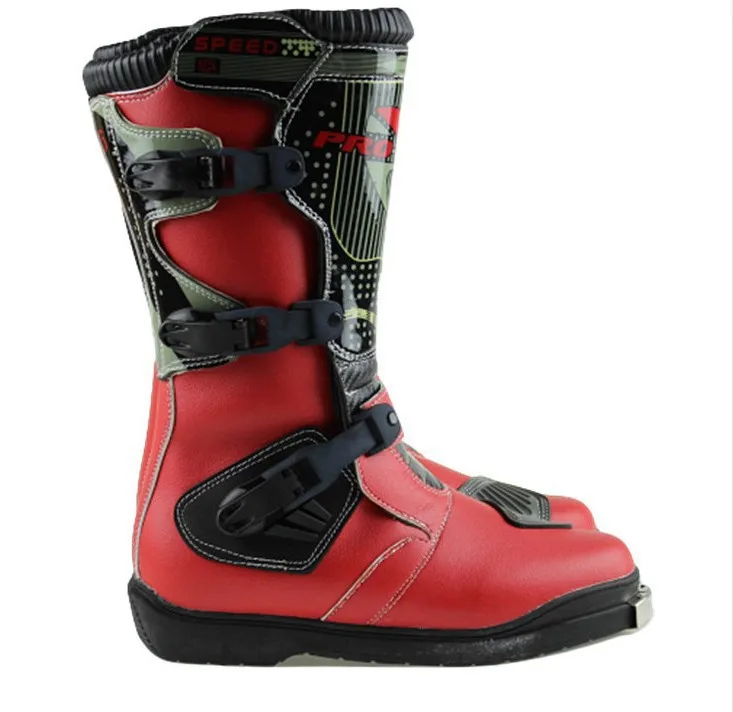 Новинка 2018 кожаные мужские ботинки для мотокросса бесплатная доставка