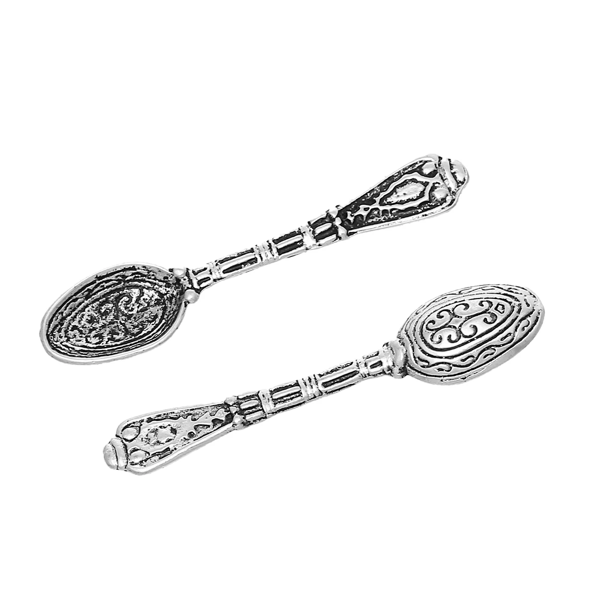 DoreenBeads амулет кулоны ложка серебристого цвета 43 мм (1 6/8 &quot)x 10 (3/8&quot) 50 шт. Новинка |