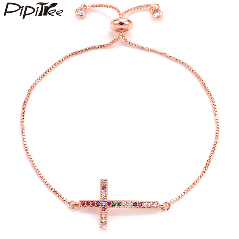 Модные разноцветные браслеты Pipitree с микрозакрепкой из фианита женский браслет