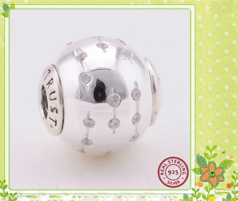 Эссенция доверие Шарм бусины для женщин ювелирных изделий DIY Fit PANDORA Подвески Серебро 925 ST101
