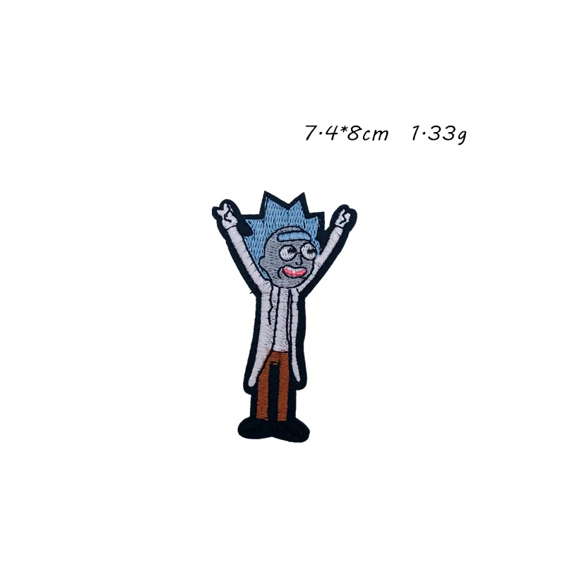PGY Рик и Морти железные нашивки для детской одежды Мультяшные животные аппликация нашивка значок декор для одежды наклейки DIY 3D Parches