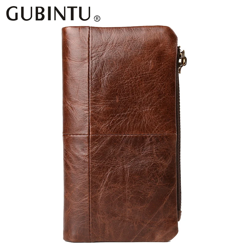 100% мужской кошелек из воловьей кожи со съемной сумкой для мобильного телефона