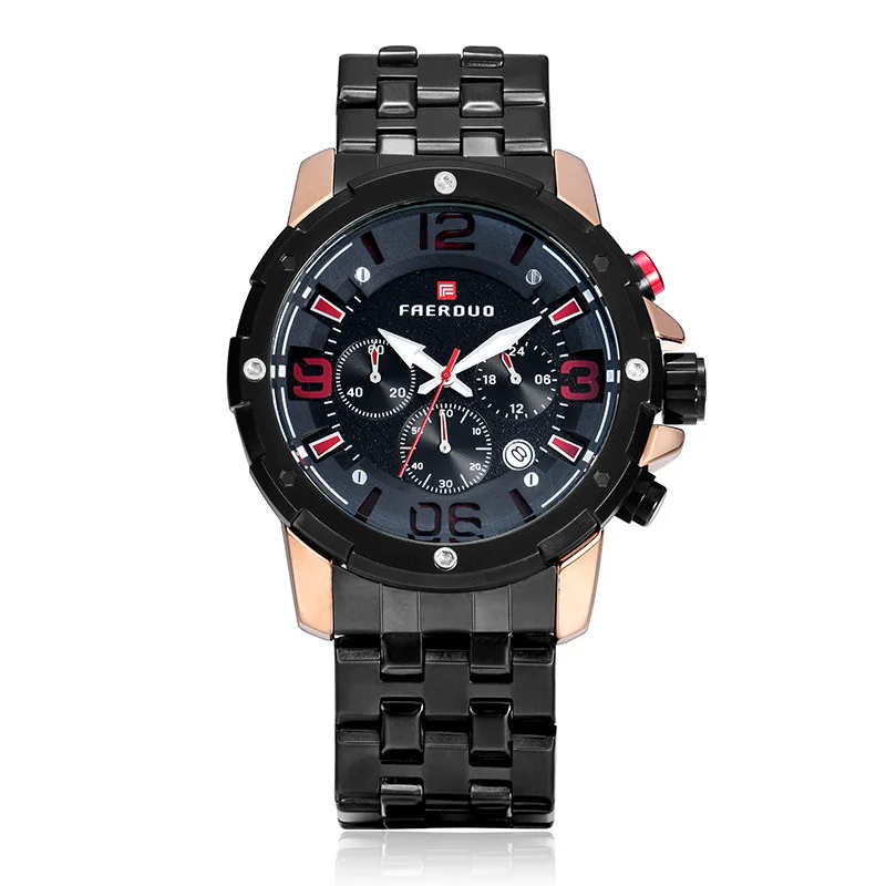 Часы Meteorite мужские из нержавеющей стали спортивные брендовые Роскошные с большим