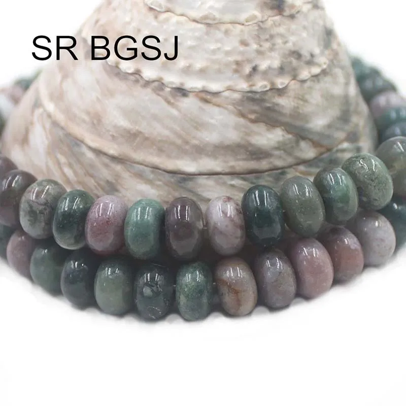 Бесплатная доставка 5x8 мм Оптовая торговля Rondelle индийский агат оникс натуральный