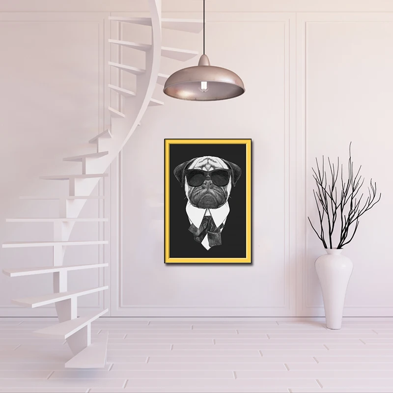 Костюм с черной подошвой картина маслом животными пейзаж настенная живопись