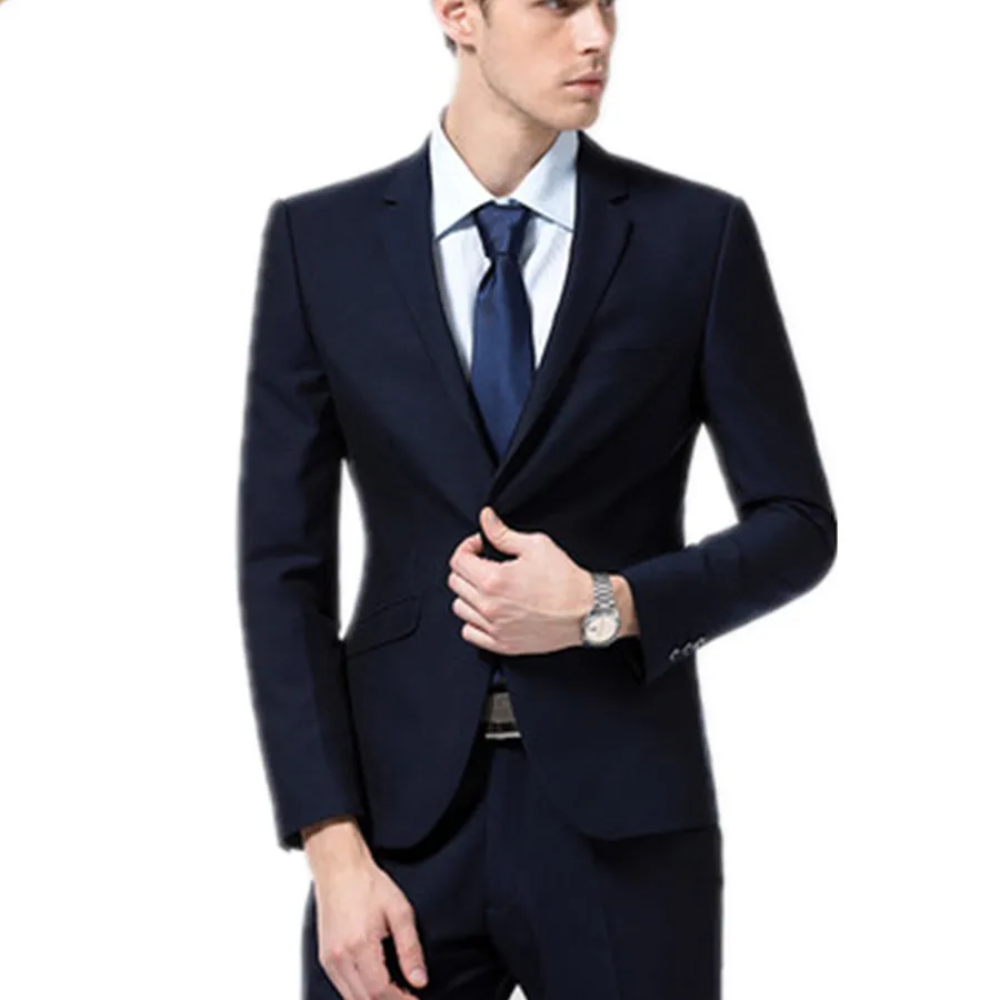 Superior quality!trajes de novio 2015 hombre Black Satin Lapel Men Bridegroom Wedding Prom Suit(jacket+pants)coat pant images | Мужская