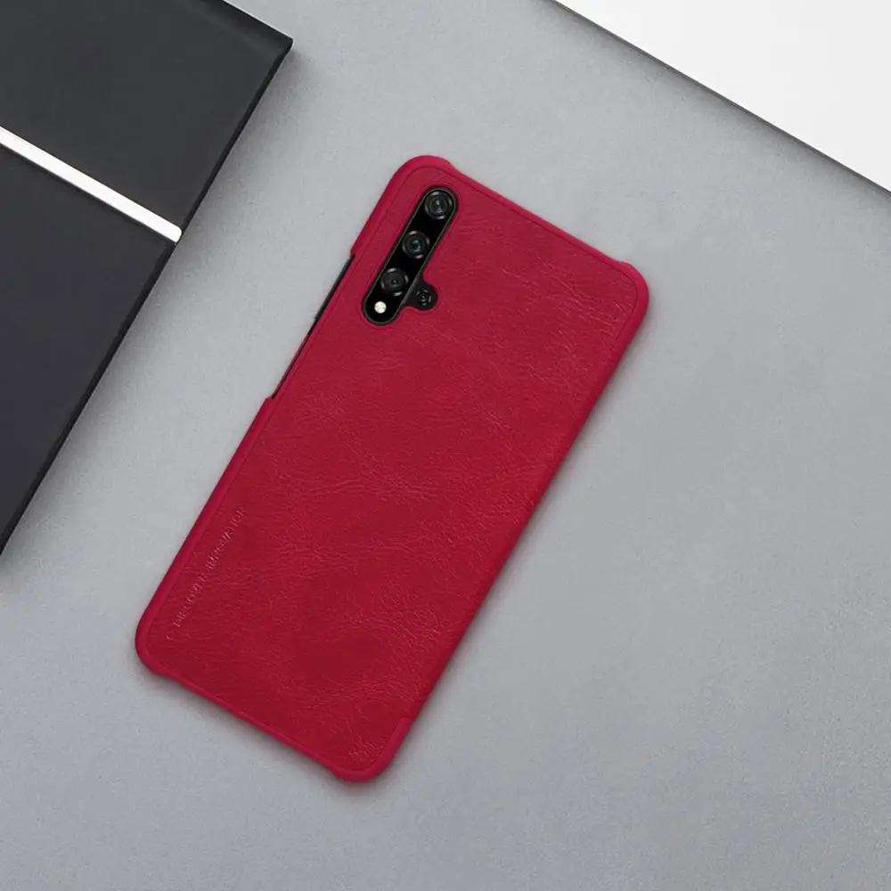 Флип чехол для Honor 20 Pro / NILLKIN QIN кожаный книжка Huawei Бумажник телефона с карманом