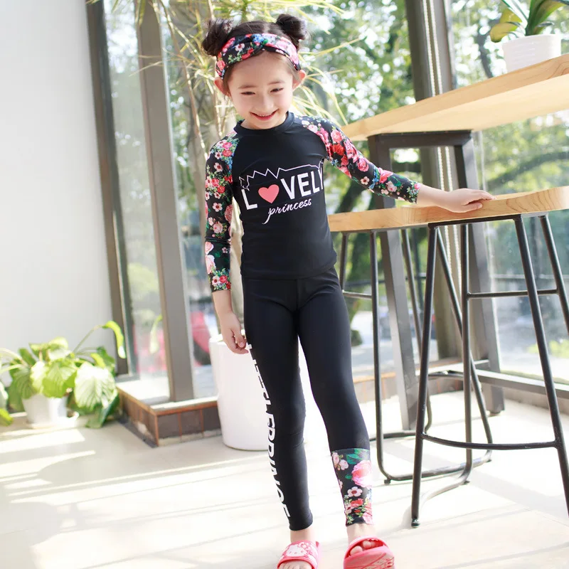 Купальные костюмы унисекс с длинными рукавами для мальчиков и девочек серфинга