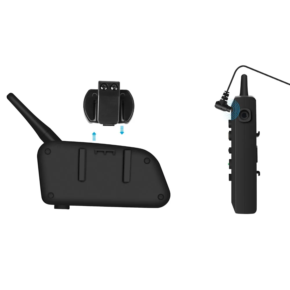 2 шт. V6 мотоциклетный домофон Bluetooth шлем гарнитуры для 6 гонщиков переговорные 1200 м беспроводной Intercomunicador мото Поддержка MP3